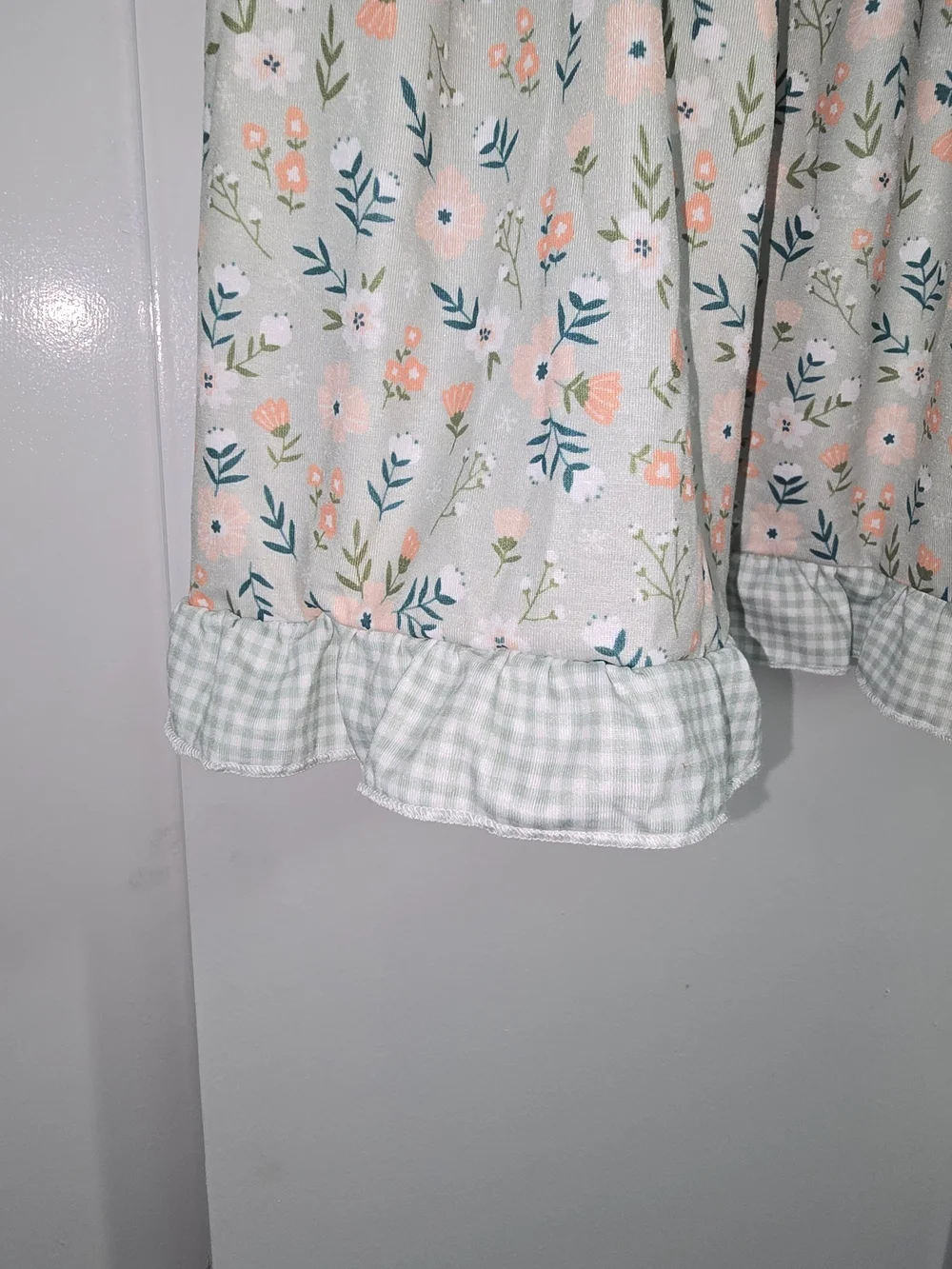 Abby & Evie Girls 2pc Dress & Leggings Set Size 8 Cotton Floral Ruffle